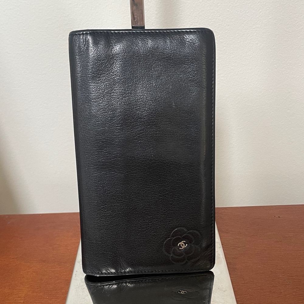 Chanel Black Leather Womens Camilla Wallet